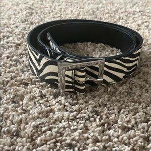 Zebra print belt
